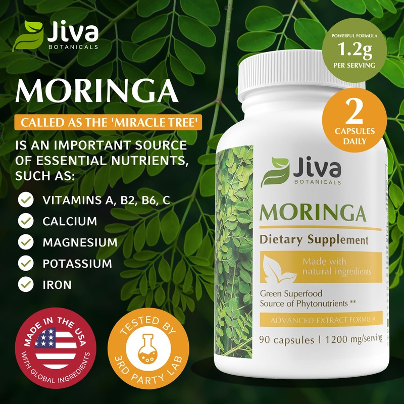 Jiva Botanicals Jiva Botanicals Moringa Leaves Extract Capsules - Made