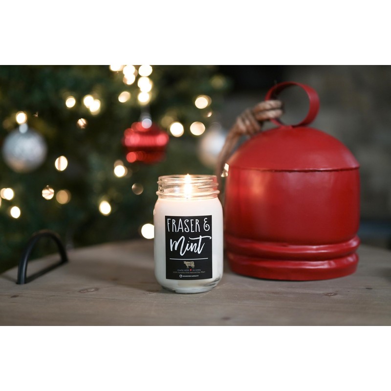 Milkhouse Candle Company Fraser & Mint Soy Candle - Peppermint