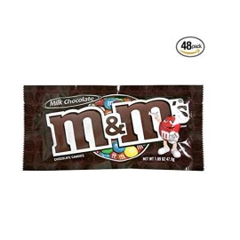 M&Ms M&M's Chocolate Candies, Milk Chocolate, 1.69-Ounce Bags (Pack of 48)
