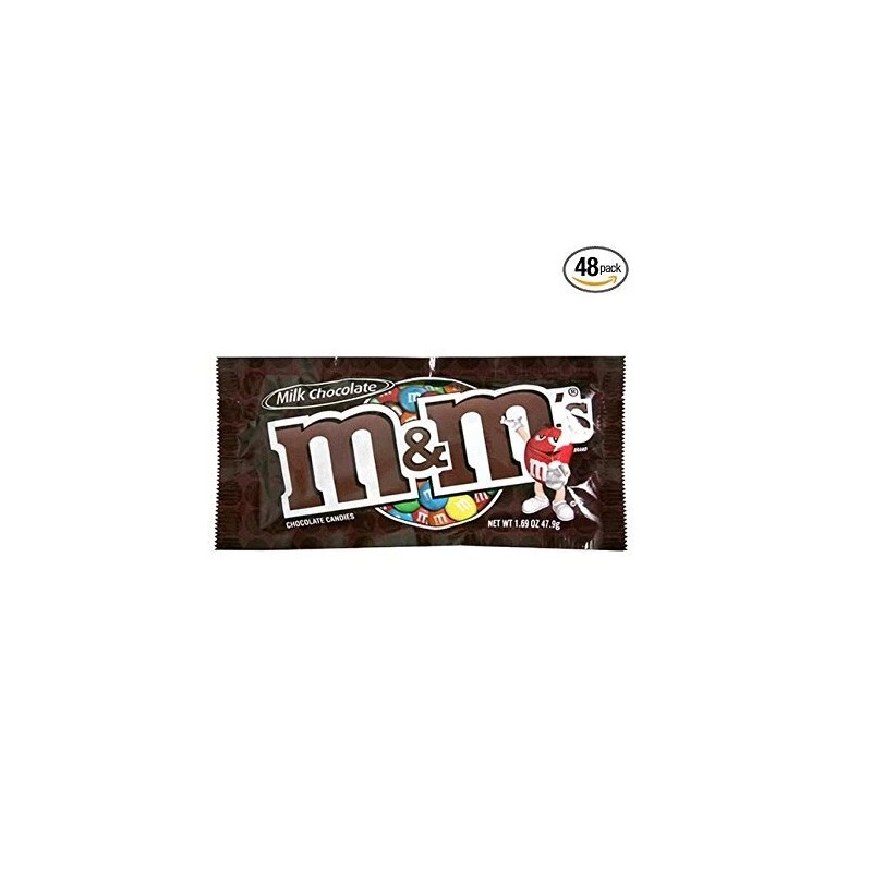 M&Ms M&M's Chocolate Candies, Milk Chocolate, 1.69-Ounce Bags (Pack of