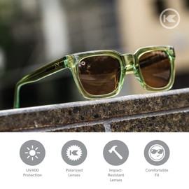 Knockaround Songbirds Polarized Sunglasses for Women & Men - Impact Resistant Lenses & Full UV400 Protection, Aged Sage