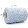 Leecogo Bakers 656ft Light Blue and White Cotton Rope for