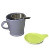 FORLIFE Hook Handle Tea Infuser and Dish Set, Lime