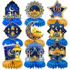 HOWAF 9pcs Eid Mubarak Decorations Eid Mubarak Honeycomb Centerpieces Eid
