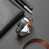 Moran Genuine Leather Watch Band, Quick Release, Polished, Deployment Buckle,
