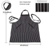 4Pack Chef Kitchen Aprons,Adjustable Waterproof Black Cooking Apron Bib Aprons