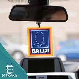 SC Products Baldi Joke Car Air Freshener | Ideal Funny Present for Men or Women | Novelty Gift Car Freshener | Joke Car Accessories for Him Her Dad Boyfriend Friend | Stag Do Accessories (Baldi)