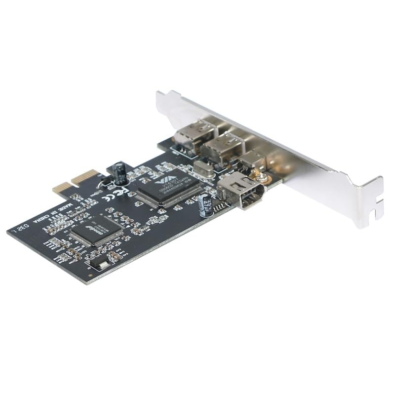 SIENOC PCIe with 6Pins PCI-Express FIREWIRE 400 IEEE 1394 CARD