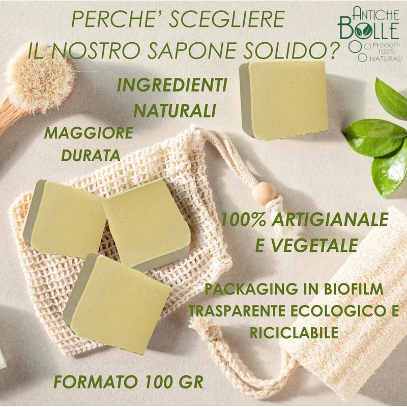 Antiche Bolle - Natural Solid Soap with Olive Oil and