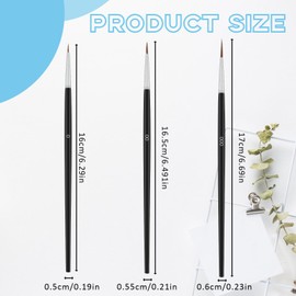 Prasacco 30-Piece Fine Brush Set, 3 Sizes, Model Making Brush with Fine Tip, Fine Detail Brush Set, Small Brush Set, Artist Brush Set, Miniature Brush for Crafts, Watercolour, Face Painting