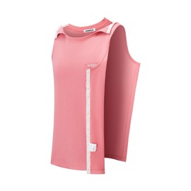 Unisex Shoulder Surgery Shirts, Comfy After Surgery Clothes, Rotator Cuff Recovery Snap-Access Tank Tops Pink