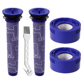 4 Filters HEPA Used as Replacement Dyson V8 V7 Filter, 2 Post Filters and 2 Pre Filters Applicable to Dyson V7 V8.1 Cleaning Brush. Dyson V8 Filter Replacement Parts Can Effectively Air