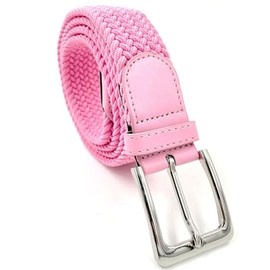 LisaModa Unisex Stretch Braided Belt in Many Colours - pink, size: 85-115