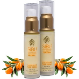 sibu Sea Buckthorn Nourishing Face Cream 1oz (2-Pack), Lightweight and Hydrating Face Cream – Amazing for Sensitive Skin, Breakouts, & Irritation