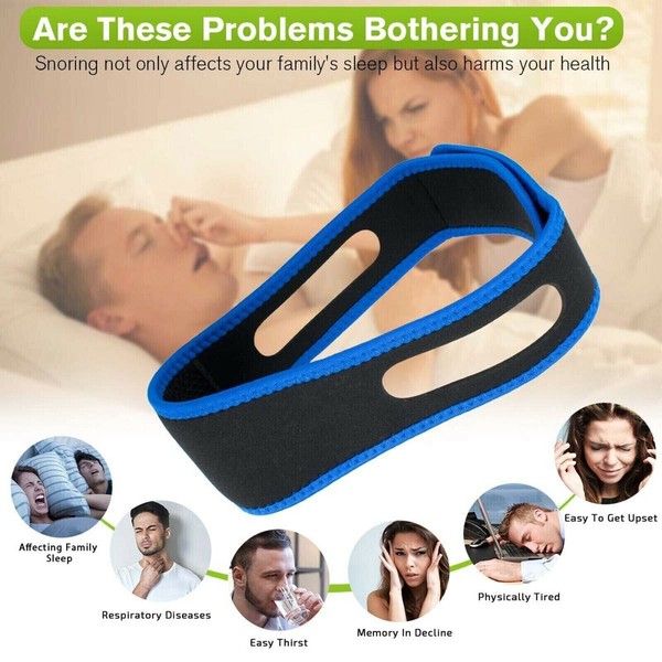 Unbranded 2pcs Anti Snore Chin Strap Stop Snoring Belt Sleep