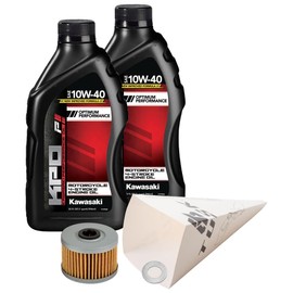 TUSK 4-Stroke Oil Change Kit Kawasaki KPO 10W-40 for Kawasaki KLX140L 2008-2009,2011-2020