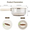 SENIURIS 2 in 1 Drainer with Lid and Strainer, Berry