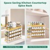EsLuker.ly Spice Seasoning Rack Organizer Kitchen Countertop, 4 Tier Bamboo