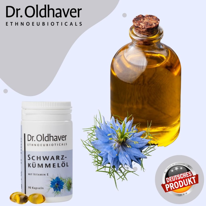 Schwarzkümmelöl 90 Kapseln – Ägyptisches Schwarzkümmelöl mit D-Alpha-Tocopherol, Kaltgepresst, Hoher