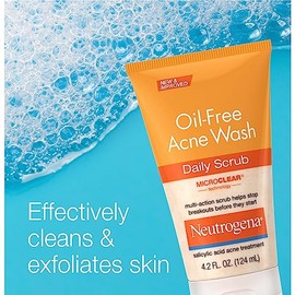 Exfoliante sin aceite Neutrogena, uso diario, efectivo contra el acné, 4.2 oz