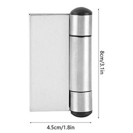 4 Piezas Bisagras para Puerta de Cierre Automático, 3 Pulgadas Bisagra de Resorte Cargado de Acero Inoxidable, Herrajes para Muebles para Puertas de Gabinetes, Armarios, Estanterías, Puerta Invisible