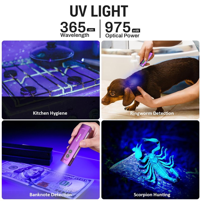 Wurkkos HD01 UV Flashlight, Rechargeable EDC Flashlight, Led Flashlight with