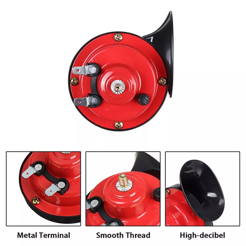 Gearzaar 2* 12V 300DB Super Loud Train Horn Waterproof For