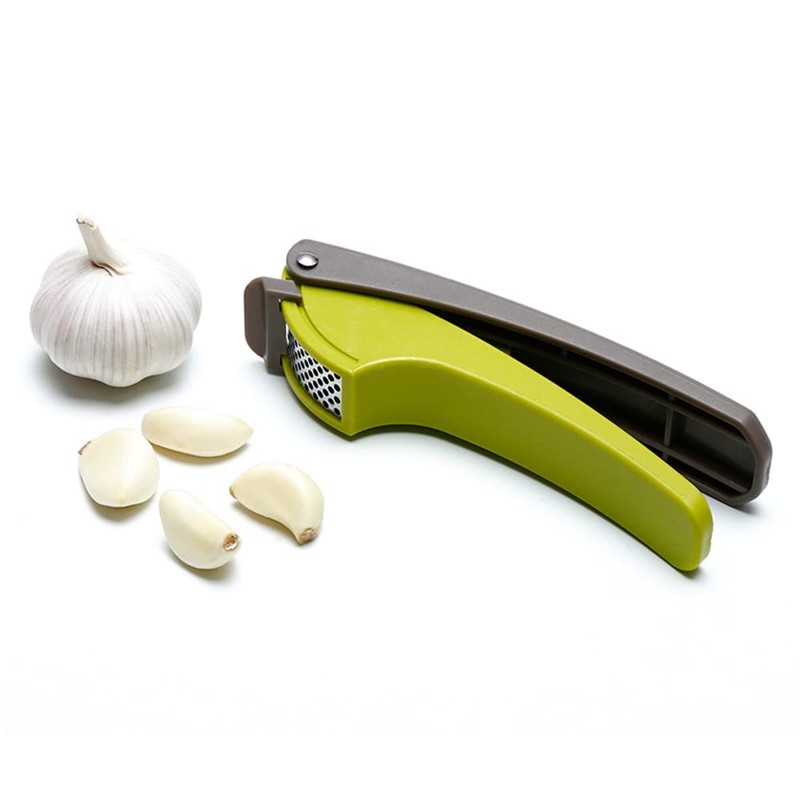 2PCS Garlic Press, Dual Function Garlic Mincer Slicer Heavy Duty