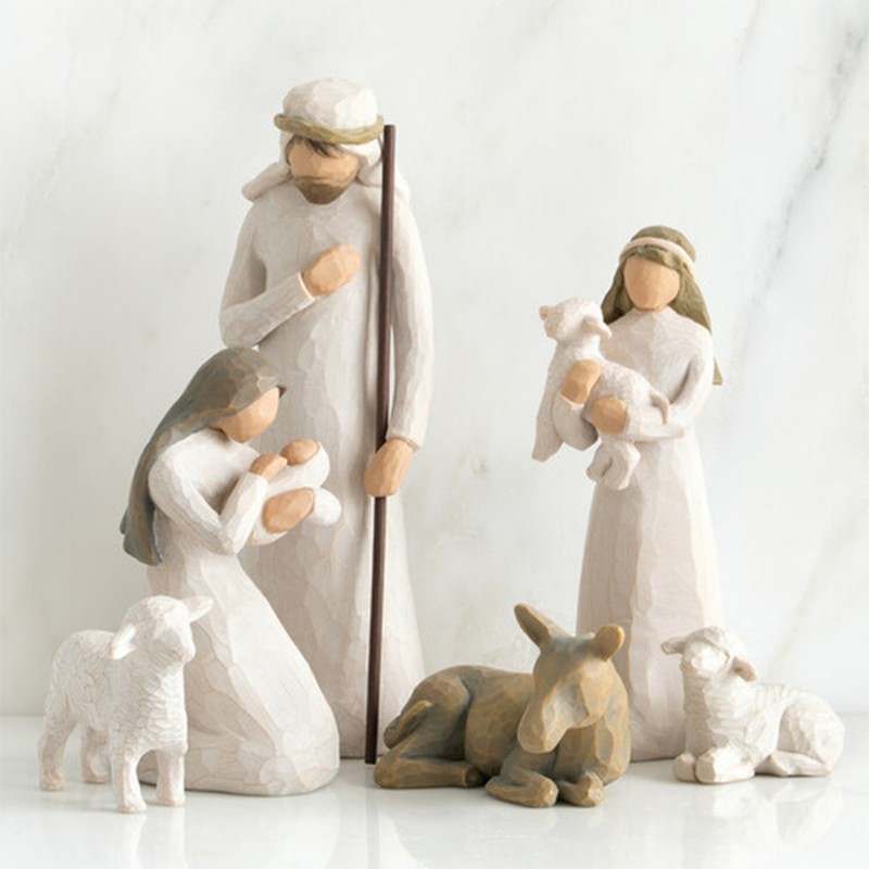 6PCS Resin Figures Fine Workmanship Art Ornaments for Household Office