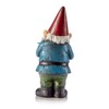 Alpine Corporation 12" Tall Outdoor Garden Gnome with Bird Yard