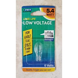 Feit 6 Volt 5.4 Watt Wedge Base Long Life Exit Sign Light Bulb