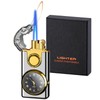 Torch Lighter, Magic Crocodile Dual Flame Lighter with Refillable Butane