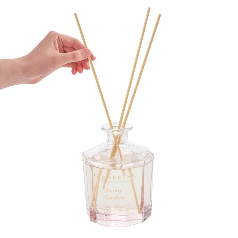 COCORRÍNA Reed Diffuser - Peony Garden 8.5oz Flower Reed Diffuser