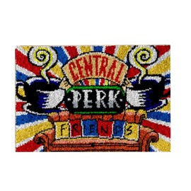 Latch Hook Kits for Kids and Adults, DIY Latch Hook Rug Kit, Cross Stitch Rug Making Kit, Carpet Making Crochet Kits Embroidery Kits Needlework Crafts for Home Decor, 50X38CM, Friends