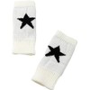 PINNKL Women's Fingerless Star Pattern Gloves - Warm Knitted Wrist