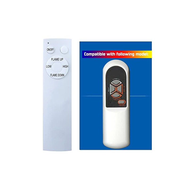 Replacement for Heat Surge Electric Fireplace Heater Remote Control Model