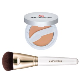 【簡単カバーメイクセット】マーシュフィールド SCクリームファンデS（レフィル・ケース）＆スリーウェイファンデブラシ (12)