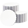 qiqee Matte White 8 Inch Wave Cake Boards Round 50-Packs