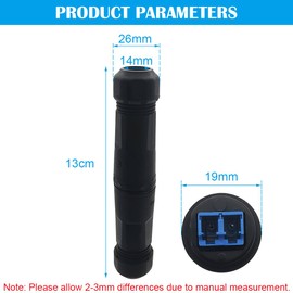 LC Coupler, CTRICALVER Waterproof LC-UPC Fibre Connector used to connect SFP optical modules and pre-terminated module boxes, IP68 Fibre Cable Connector, Blue interface Dual Core Fiber Connector(1pcs)