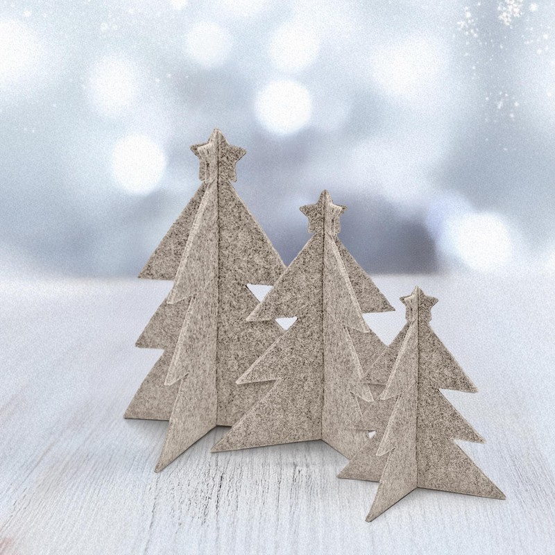 Miqio Stylish Christmas Decoration - Felt Christmas Trees - Set