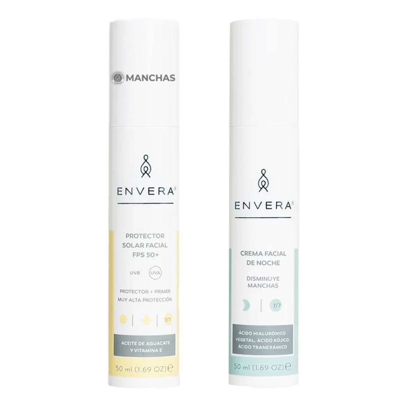 Kit Adios Manchas Protector Fps 50+ Y Crema De Noche