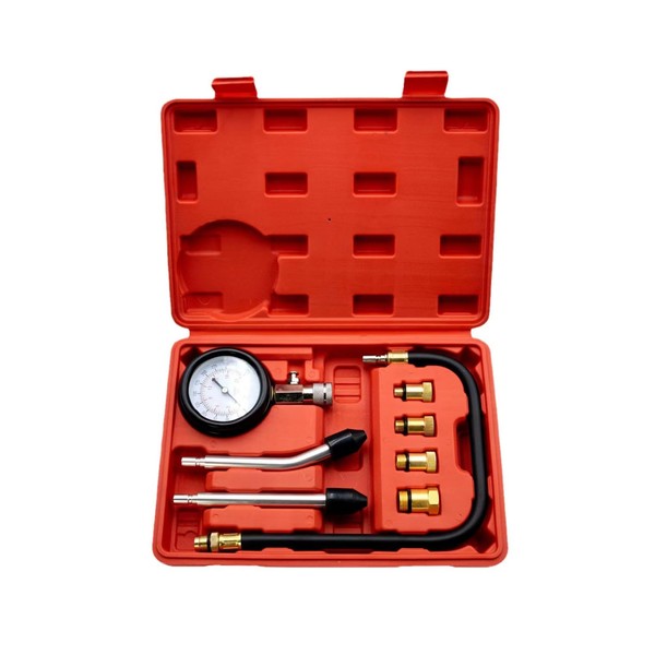 YFFSFDC Gasoline Engine 8PCS Compression Gauge Compression Tester Kit 300PSI