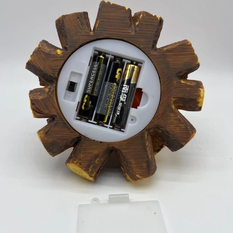 Ulalaza Small Cozy Fireplace Lantern Traditional Realistic Log Wood Burning