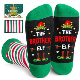 HAPPYPOP Christmas Gifts Stocking Socks for Men - Secret Santa Socks Xmas Stocking Stuffers for Him Brother - In Green