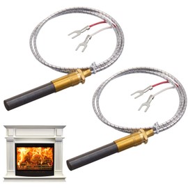 Yaocom 2 Sets 750℃ Thermocouple for Gas Fireplace 24" Millivolt Replacement Thermopile 750mv Thermopile Replacement Fireplace&Stove Accessories for Fire Gas Stoves