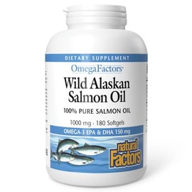 Wild Alaskan Salmon Oil, 1000 mg, 180 Softgels by Natural Factors                                                                                     