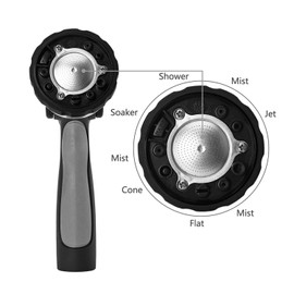 GREEN MOUNT New Patent Garden Hose Nozzle, Heavy Duty Water Nozzle, High Pressure Fireman Style Nozzle with Ergonomic Handle for Women to Water Lawn and Garden, Black
