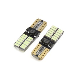 uxcell 2 Pcs T10 Ice Blue 24 3014 Surface Mount Device LED Car Dashboard Panel Wedge Light Bulb Interior