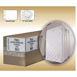 Aluf Plastics High Performance 2.5 Mil (eq) Clear Mattress Full Bag - 66" x 90" (Pack of 30)