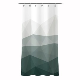 Sunlit Designer 36 x 72 Inches Shower Curtain, Popular Shower Stall Curtain, Ombre Dark Green Fabric Shower Curtains for Bathroom Decor, Contemporary Bathroom Curtains, Dark Green
